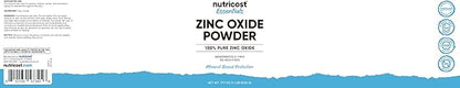 Nutricost Zinc Oxide Powder (500 Grams) 100% Pure, No additives - Vegan, Non-GMO, Nutricost Essentials