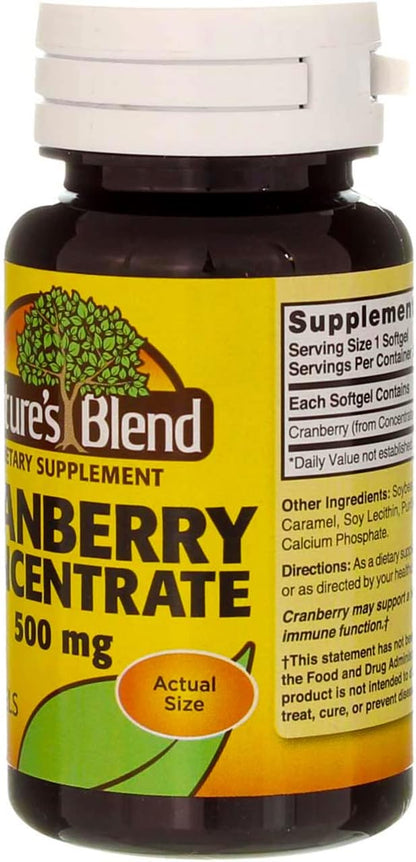 Nature's Blend Cranberry Concentrate 500 mg Soft Gels - 60 ct, Pack of 2