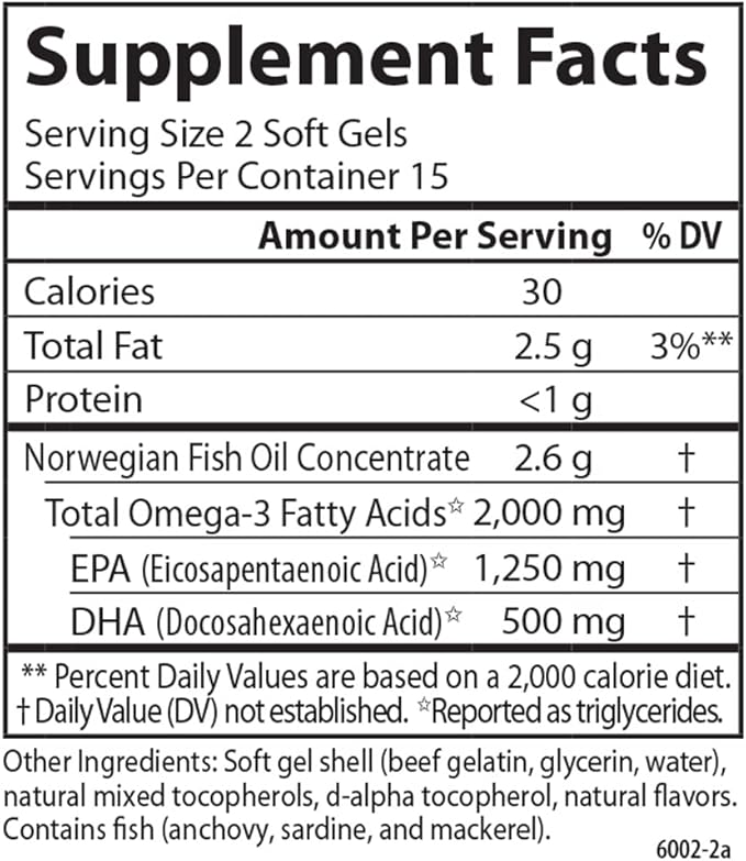 Carlson - Maximum Omega 2000 Grab + Go Packs, 2000 mg Omega-3s, Wild-Caught, Norwegian Fish Oil Supplement, Sustainably Sourced Fish Oil Capsules, Lemon, 30 Softgel Pack