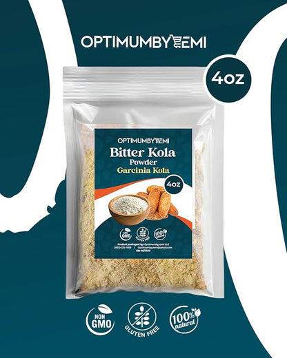 Premium Garcinia Kola Powder (4oz/115g) - African Bitter Kola Nut Powder, Petit Cola Nut Powder for Wellness Support.