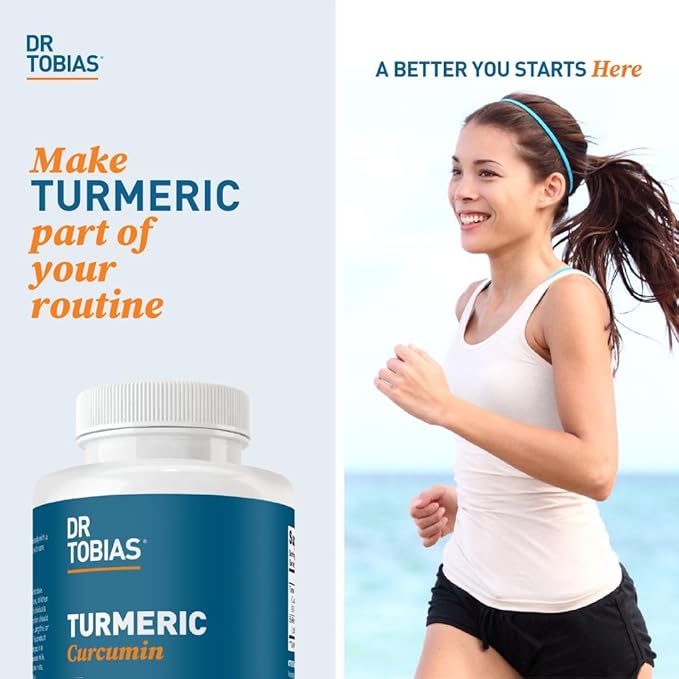 Dr. Tobias Turmeric Curcumin 1500mg with BioPerine – Extra Strength Supplement with 95% Curcuminoids for Joint Support, Overall Vitality & Immune Health, 120 Vegan Capsules, Non-GMO
