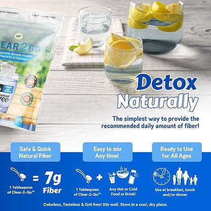 Prebiotic Fiber Supplement Powder - Inulin Soluble Fiber - All Natural Sugar & Gluten Free Dietary Fiber - Daily Fiber for Bowel Health - Nutritional Designs Clear 2 Go - 15.8 Oz