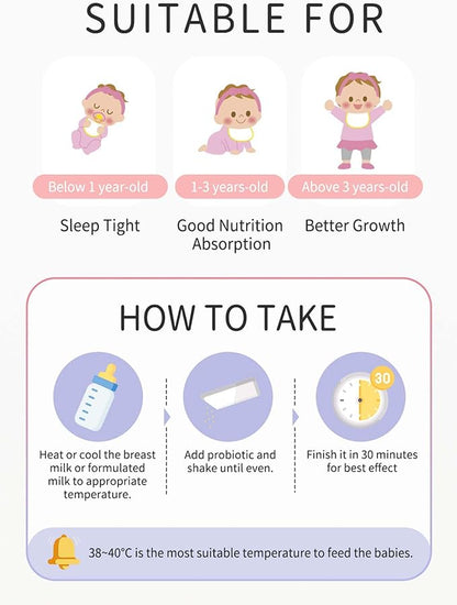 BHK's Baby Probiotic Powder,+ Vitamin D,Reduces Colic,Gas & Spit-ups,Healthy Poops,Reduces Crying & Fussing & Promotes Digestive Comfort,Newborns, Babies & Infants, 30 Sticks