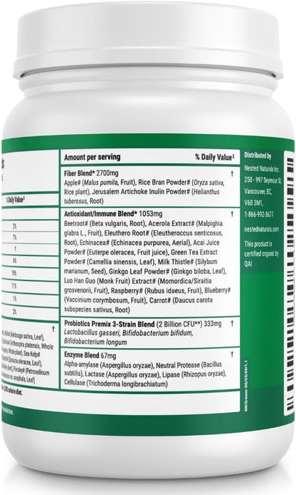 Super Greens Daily Greens Superfood Powder - Certified USDA Organic Green Powder w/20+ Whole Foods, Spirulina Powder, Wheat & Barley Grass - Probiotics, Fiber & Enzymes - Original Flavor, 60 Servings