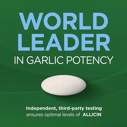 Garlique Garlic Extract Supplement, Healthy Blood Pressure Formula, Odorless & Vegan, 60 Caplets