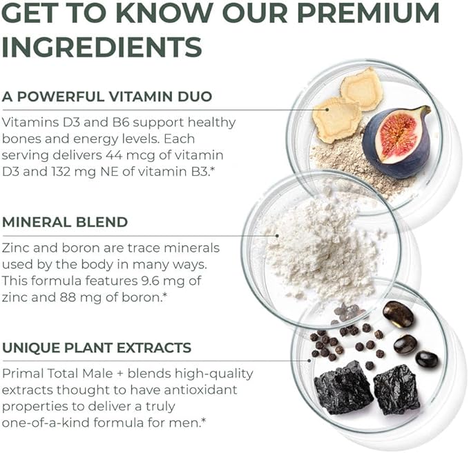 Primal Harvest 2 Pack, Primal Total Male Natural Tribulus Terrestris, Fenugreek, Korean Ginseng, Maca Root Horny Goat Weed for Men Booster, Max Boost 180 Capsules