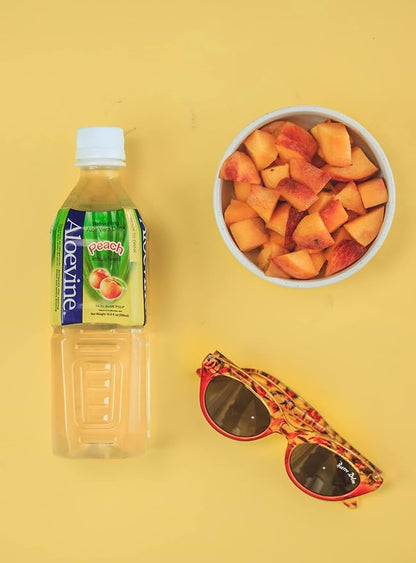 Aloevine Aloe Vera Drink, 16.9 fl oz, 20 pack Peach
