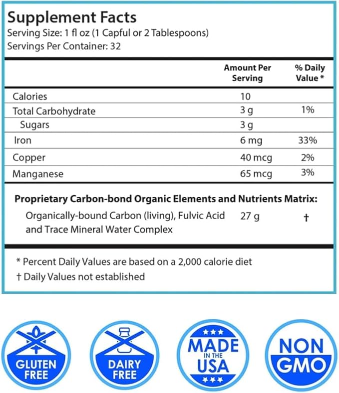 Drucker Labs - intraMIN Organic Liquid Minerals Supplement for Men, Women, Kids, Immune and Muscle Support, Non GMO, Gluten Free, Vegan, Electrolytes, Sugar Free (32 oz.,Unflavored)