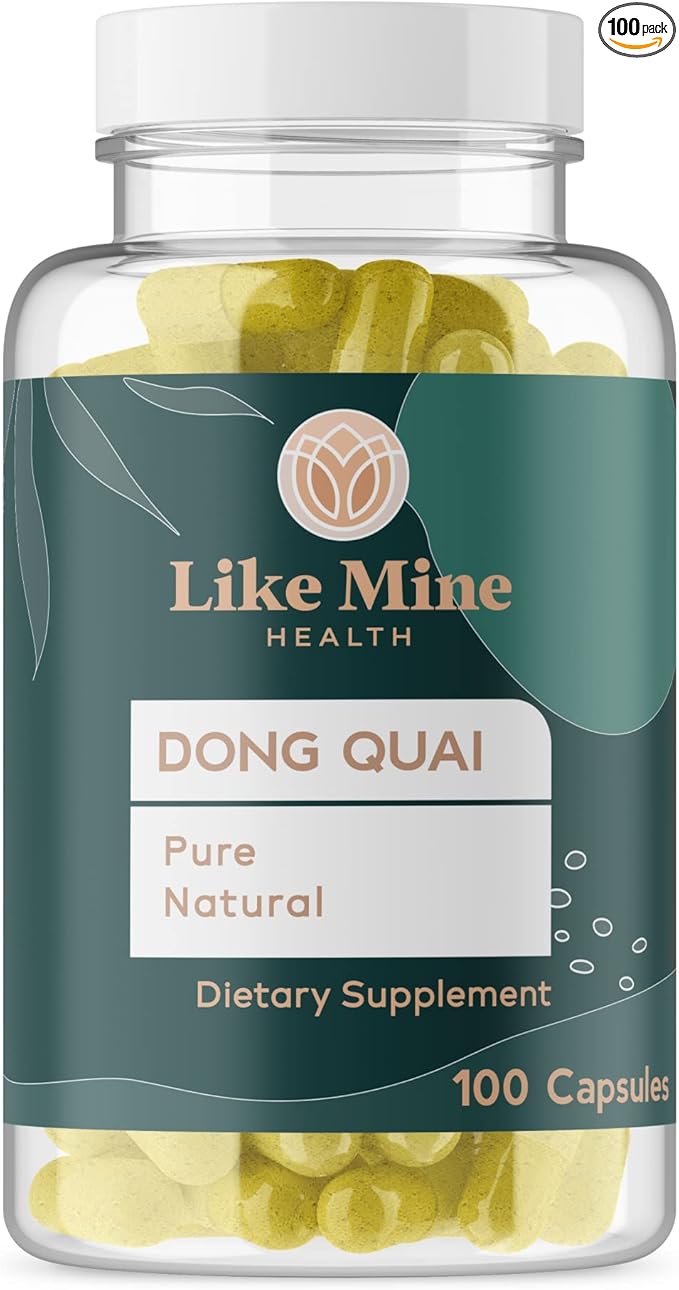Like Mine Dong Quai (100 Capsules), Pure & Natural, No Fillers or Additives, Gluten Free, Herbal Supplement for Women