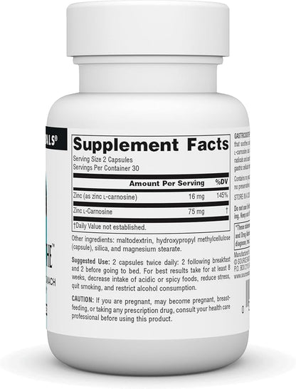 Source Naturals GastricSoothe Zinc L Carnosine* - 60 Veggie Caps