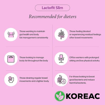 KOREAC_ Lacto-Fit Probiotics Slim 2 Billion CFU 2g X 60 Stick Packets