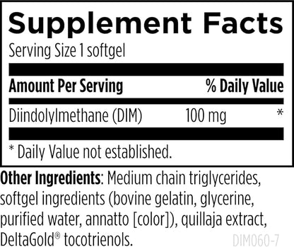Designs for Health DIM-Evail - 100mg Diindolylmethane Supplement - Enhanced Absorption Technology DIM Supplement - May Support Healthy Estrogen Metabolism - Gluten Free + Non-GMO (60 Softgels)
