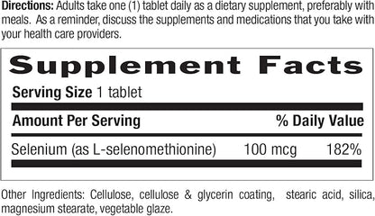 Country Life Selenium, Yeast Free, Supports Immune Health, 100mcg, 180 Tablets, Certified Gluten Free, Certified Vegan, Certified Halal