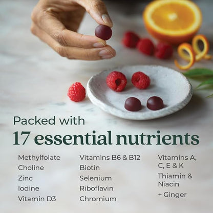 New Chapter Prenatal Multivitamin Gummies – 71% Less Sugar, Prenatal Gummies for Mom & Healthy Baby with Methylfolate, Vitamin D3, Choline + Ginger, Non-GMO, Gluten Free, Berry Citrus, 90ct