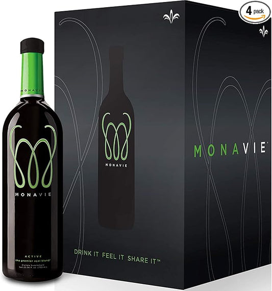 Monavie Active, 1 Case | 4 Bottles, 25.3oz Each