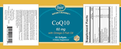 Baar Nature's Blessing CoQ10 with Omega-3 Fish Oil Softgels