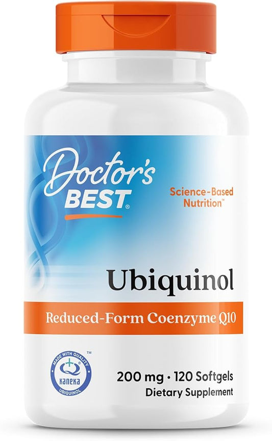 Doctors Best Ubiquinol, Reduced-Form Coenzyme Q1, Non-GMO, Gluten Free, Soy Free 120 Softgels