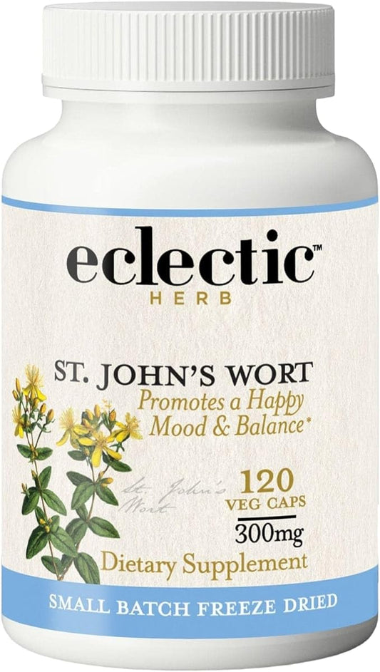 ECLECTIC INSTITUTE Raw Fresh Freeze-Dried Non-GMO St. John's Wort | 120 CT (300 mg)