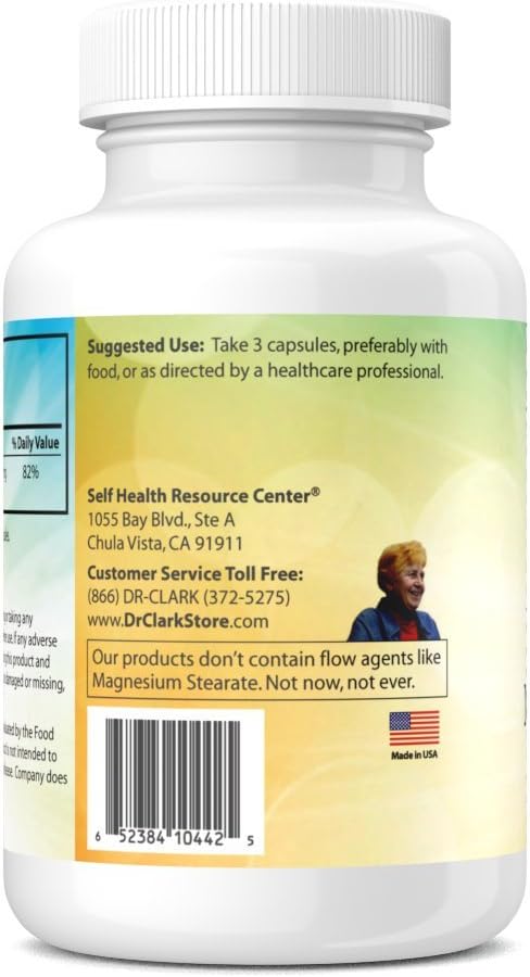 Dr. Clark Store Magnesium Citrate – 91mg, 100 Capsules, Supports Energy Production, Enzyme Function & Nervous System Health