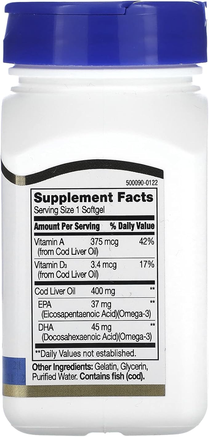 21ST Century NORWEGIAN COD LIVER OIL 110 SOFTGELS
