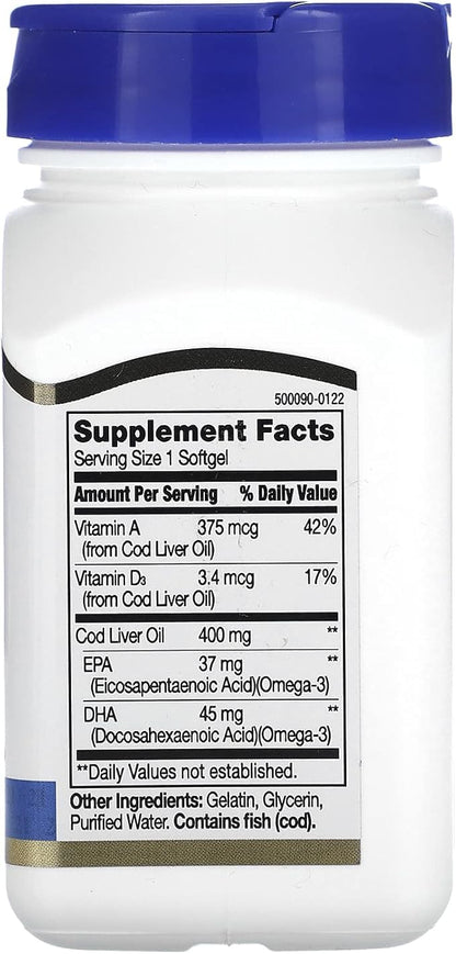21ST Century NORWEGIAN COD LIVER OIL 110 SOFTGELS