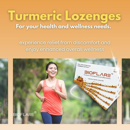 Turmeric Advance Formula Lozenges for Sore Throat Relief | Clinically Tested Turmeric Supplement for Immunity, Inflammation, Liver Support & Digestive Health (5-Pack)