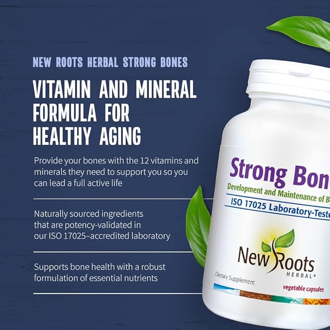 Strong Bone Supplement with Super Blend 22-Ingredients: Glucosamine Sulfate, Calcium, Magnesium, Turmeric, Vitamin D3, B1, K2, B12, Zinc, Enhanced Absorption (180 Veg Caps)
