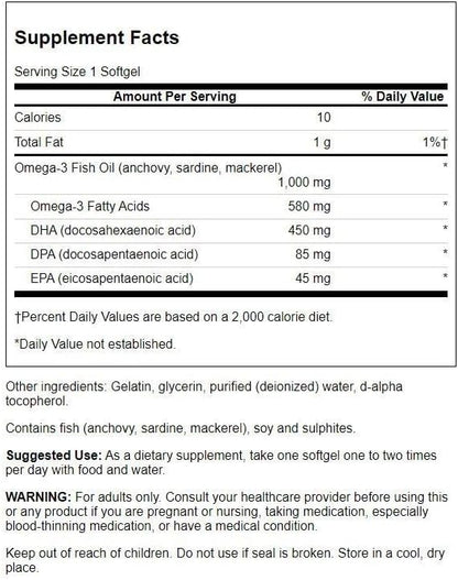 Swanson Super Dpa Fish Oil 60 Sgels