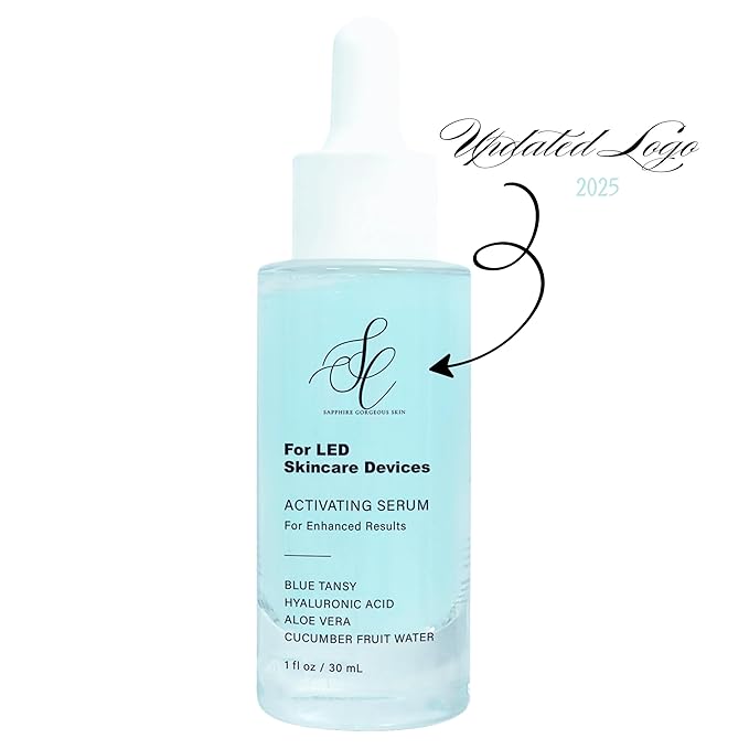 Red Light Therapy Booster Complex | Amplifies Performance of LED Beauty Wands, Masks, & Skincare Devices - w/Blue Tansy, Hyaluronic Acid, Cooling Cucumber, Aloe Vera