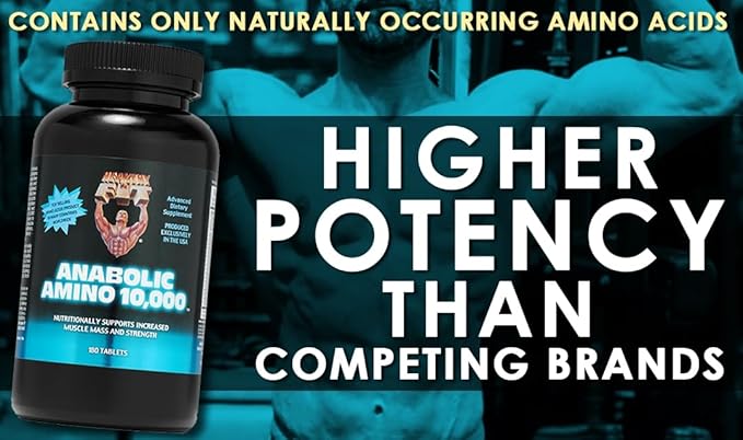 Healthy 'N Fit - Anabolic Amino 10,000 -Amino Acid Tablets (180)- Hydrolyzed Egg & Whey Source- FAST Absorbing
