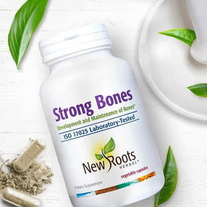 New Roots | Strong Bone Supplement with Super Blend 22-Ingredients: Glucosamine Sulfate, Calcium, Magnesium, Turmeric, Vitamin D3, B1, K2, B12, Zinc (360 Veg Caps)