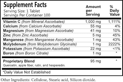Daily Manufacturing Spectra-Scorb Plus™ (Slow-Release Mineral Ascorbate Vitamin C) 100 Slow-Release Tablets