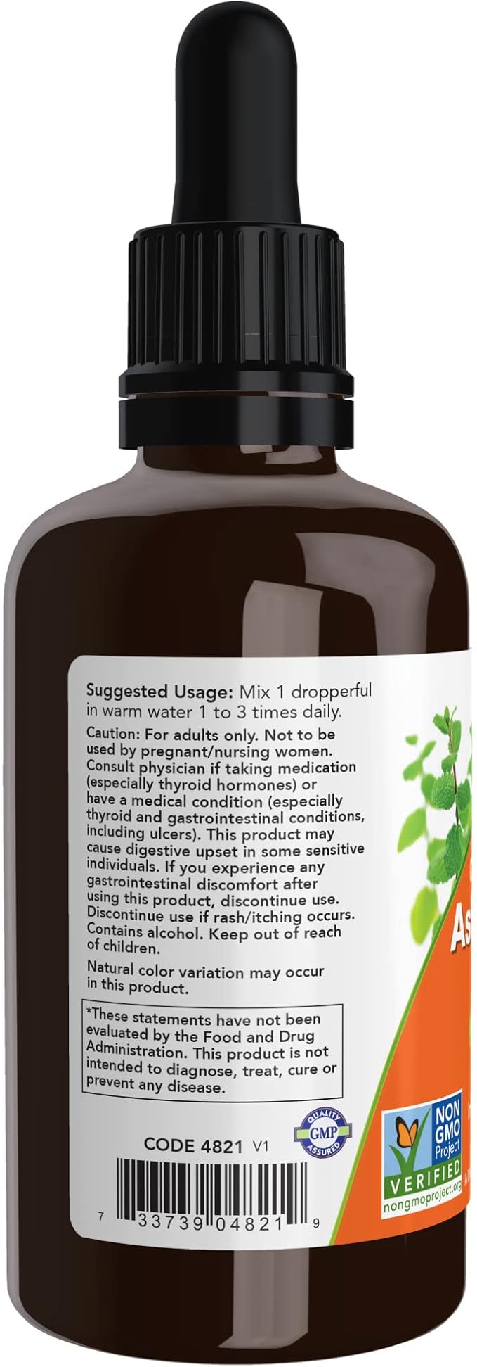 NOW Supplements, Ashwagandha Liquid Extract, Organic, Immune System Support, 2 Fluid Ounces (Pack of 2)