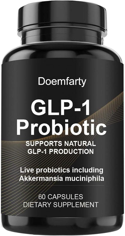 60 PCS GLP-1 Probiotic - AFU Multi-Strain Probiotic + Prebiotic, Naturally Support GLP-1 Production, Delayed Release, Third-Party Tested, for Men & Women 60 Servings (Pack of 1) K1