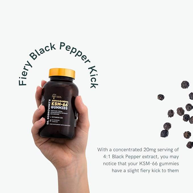 Dr Sosnowski's BioActive KSM-66 Ashwagandha Gummies | 750mg Ashwagandha Extract with Vitamin D2 (60 Gummies)