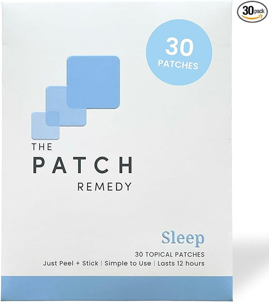 Original Sleep Patches - 30 Topical Sleep Support Patches with Valerian Root Extract, Passionflower, Hops, Magnesium Glycinate Transdermal Skin Stickers
