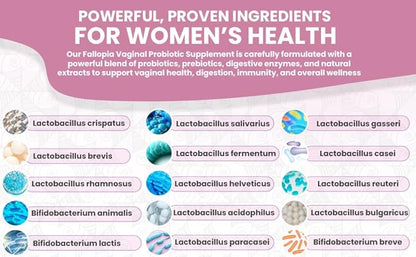 Probiotics for Women 100 Billion CFU – 34 Strains with Digestive Enzymes, Cranberry, D-Mannose & Prebiotics – Vaginal Probiotics for pH Balance, Odor, UTI, Yeast Infection & Gut Health – 60 CT