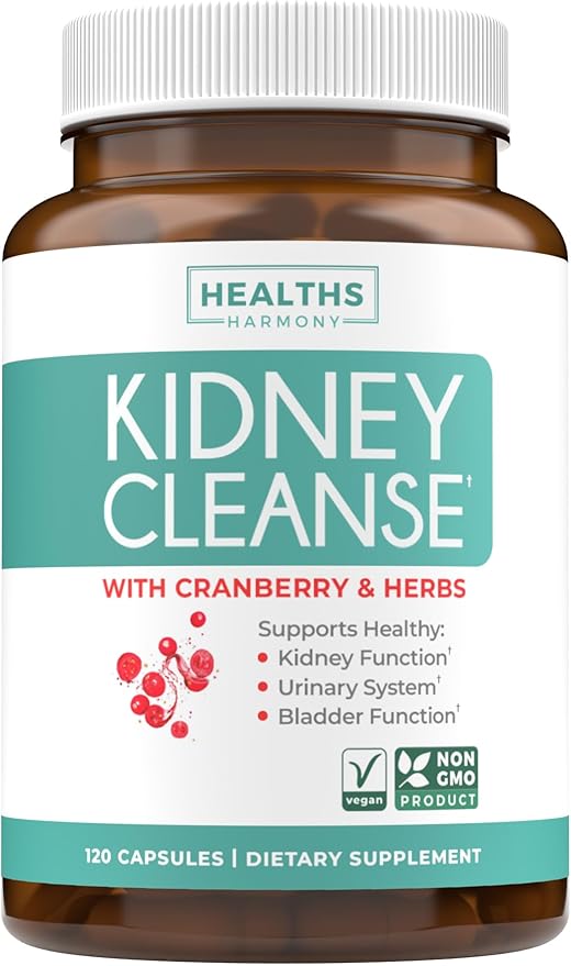 Chanca Piedra Kidney Cleanse Detox & Repair - Herbal Liver & Kidney Support Supplement with Cranberry Astragalus & More for Cleansing Protective Support - Vegan Non-GMO & Lab Verified (4 Month Supply)