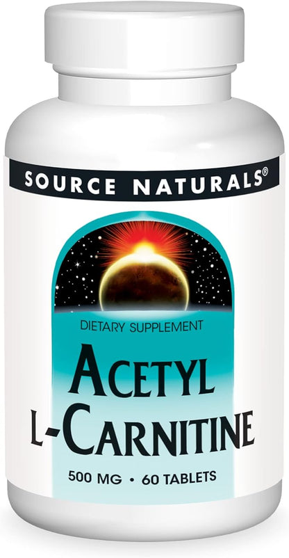 Source Naturals Acetyl L-Carnitine 500mg, 60 Tablets