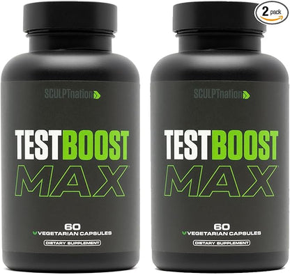 Sculpt Nation - Tribulus Terrestris Supplement with Ashwagandha, Tribulus Extract and American Ginseng Root - 60 Gluten Free Capsules - 2 Pack