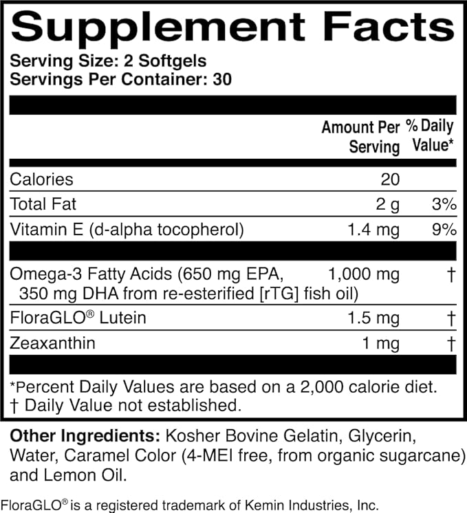 MacularProtect AREDS2 Formula and OmegaAdvance 1,000 mg Omega-3 Fish Oil Supplement