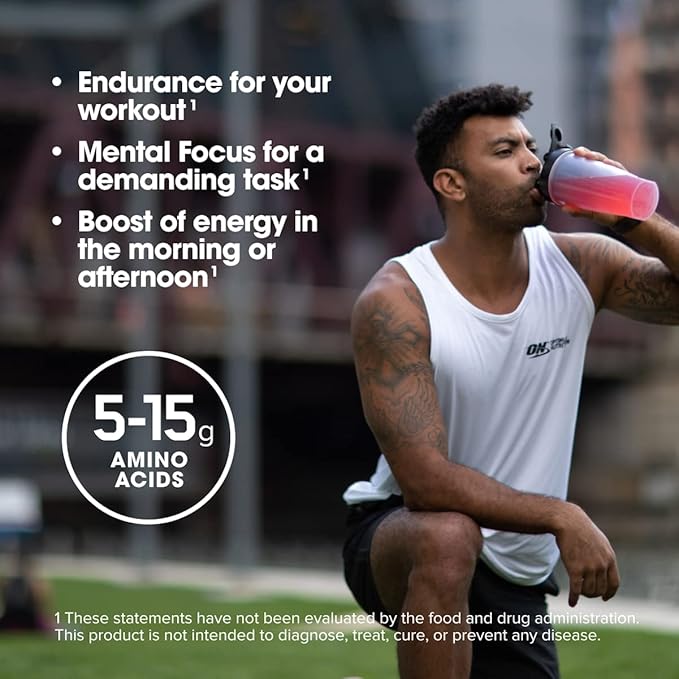 Optimum Nutrition Amino Energy - Pre Workout with Green Tea, BCAA, Amino Acids, Keto Friendly, Green Coffee Extract, Energy Powder - Strawberry Lime, 30 Servings (Packaging May Vary)