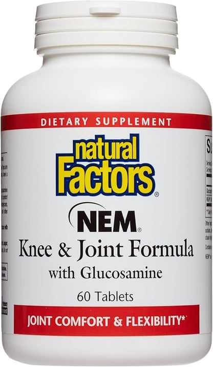 Natural Factors, NEM Knee & Joint Formula, Promotes Flexibility and Comfort, 60 Tablets