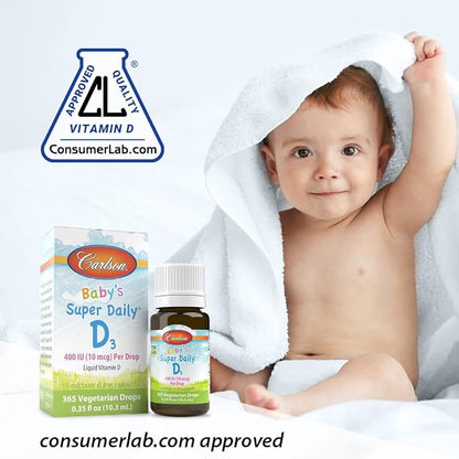 Carlson Laboratories Super Daily D3 for Baby, 0.086 Fl oz