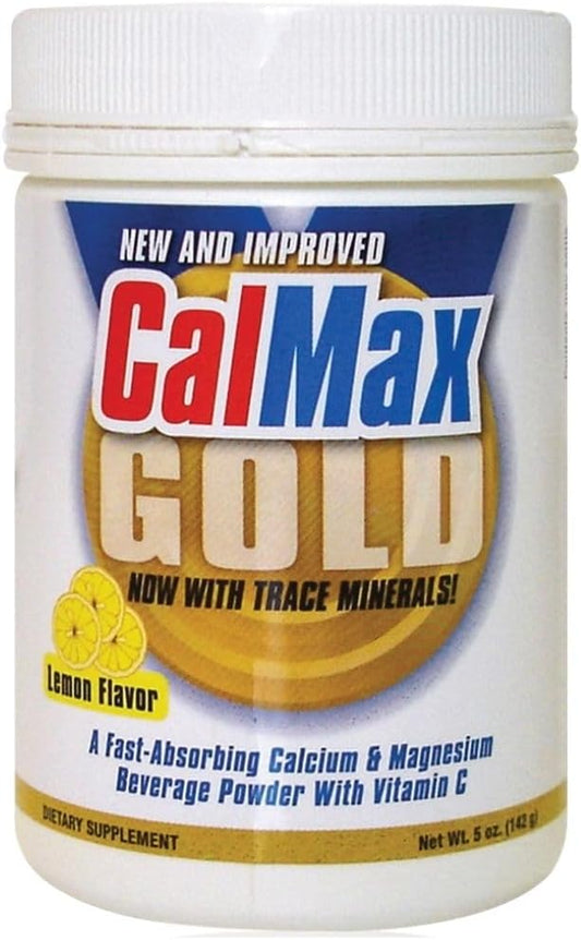 Dr. Newton’s Naturals CalMax Gold Powder Drink Mix - 2:1 Ratio of Calcium & Magnesium with Vitamin C + Essential Trace Minerals to Support Post Workout Recovery, Muscles, Sleep, Bones -5 oz can
