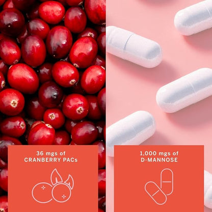 Gemma Stay On Tract Cranberry Supplement - Urinary Tract Support for Women - 36mg of Cranberry PACs and 1,000mg of D-Mannose 60 Count (Pack of 1)