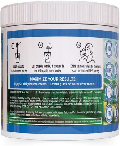 Grow Young Fitness Slim Fiber Supplement - Strawberry Fiber Powder for Digestive Support and Managing Cravings (1 Container, 30 Servings)