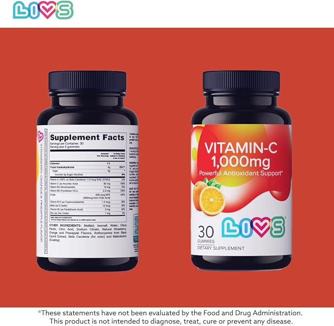 Vitamin C 1000mg Gummies for Adults & Kids