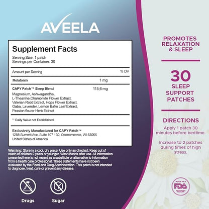 Sleep Patches for Kids with Melatonin | Natural Sleeping Aid | Calm and Relax Patch to Sleep Better | Toxin-Free Sleeping Device to Support Quality Sleep and Reduce Fatigue | Baby Sleep Aid