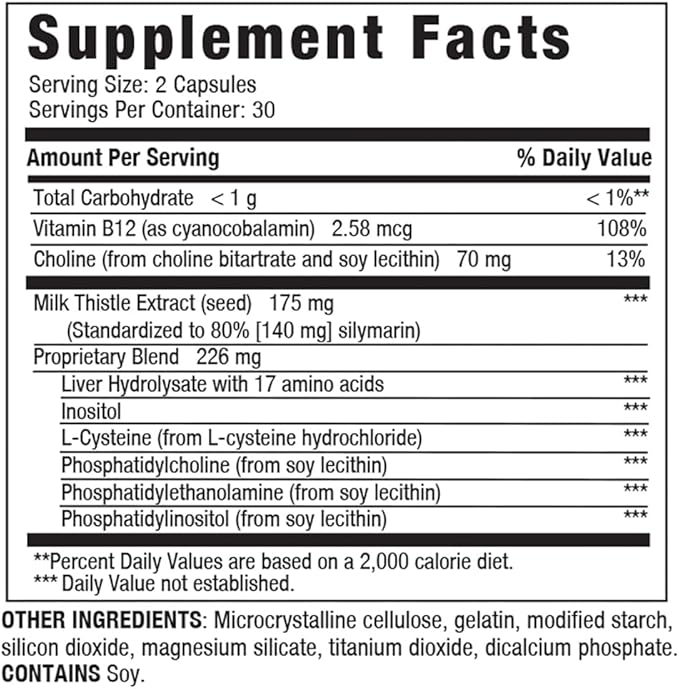 LIVERITE Liver Aid with Milk Thistle 60 Capsules, Liver Support, Liver Cleanse, Liver Care, Liver Function, Energy